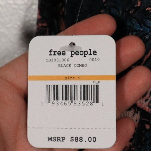 NWT Free People Count Me In Trapeze Black Combo - Picture 14 of 14